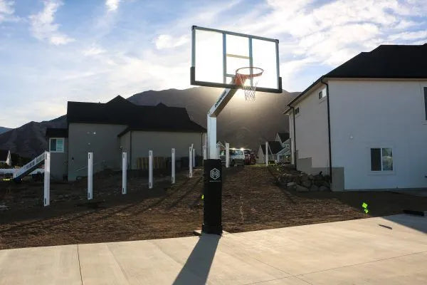 Dominator | 72" Glass Backboard Adjustable Hoop | 724-aa