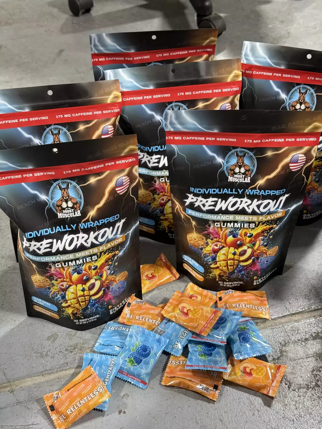 Most Muscular | Preworkout Gummies 30 CT | 175 mg